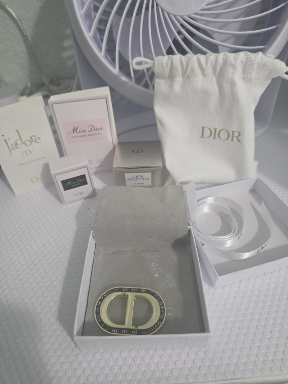Dior Gold and Black CD Logo Brooch - Women Accessories